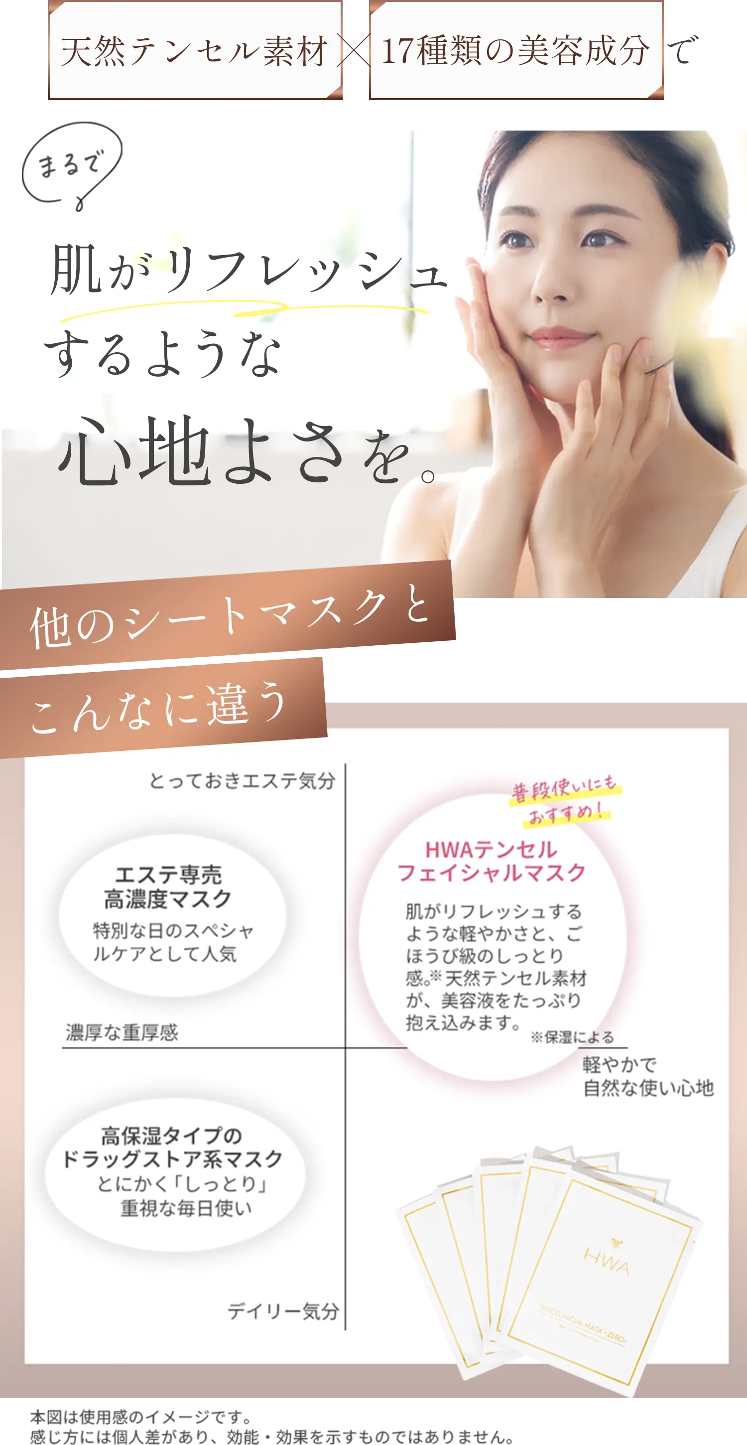 肌がリフレッシュするような心地よさを